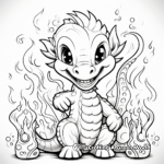 Dazzling Fire Dragon Coloring Pages 2