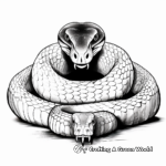 Deadly King Cobra Snake Coloring Pages 2