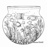 Decorative Fishbowl with Seaweeds Coloring Page 4