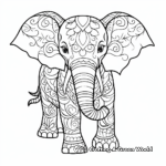 Decorative Mandala Elephant Coloring Pages 1