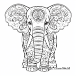 Decorative Mandala Elephant Coloring Pages 2