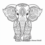 Decorative Mandala Elephant Coloring Pages 3