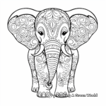 Decorative Mandala Elephant Coloring Pages 4