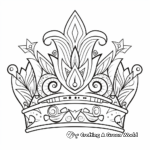 Decorative New Year's Hats and Tiara Coloring Pages 1