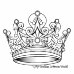 Decorative New Year's Hats and Tiara Coloring Pages 2