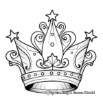 Decorative New Year's Hats and Tiara Coloring Pages 3