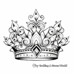 Decorative New Year's Hats and Tiara Coloring Pages 4