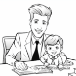 Dedicated Business Dad Coloring Pages 4