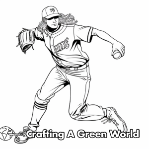 Pitcher Colring Softball Coloring Pages - Free & Printable!