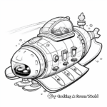 Deep Sea Exploration Submarine Coloring Pages 1