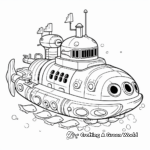 Deep Sea Exploration Submarine Coloring Pages 2