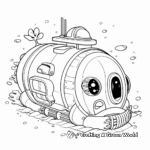 Deep Sea Exploration Submarine Coloring Pages 3