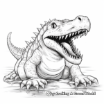 Deinosuchus: The Dinosaur-Era Crocodile Coloring Pages 1