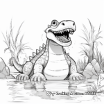 Deinosuchus: The Dinosaur-Era Crocodile Coloring Pages 2