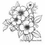 Delicate Cherry Blossom Coloring Pages for Adults 3