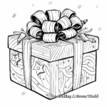 Delicate Christmas Present Coloring Pages 1