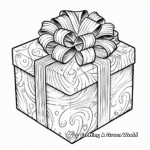 Delicate Christmas Present Coloring Pages 3
