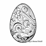Delicate Easter Egg Coloring Pages 1