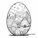 Delicate Easter Egg Coloring Pages 2