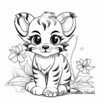 Delicate Tiger Lily Flower Coloring Pages 2