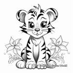 Delicate Tiger Lily Flower Coloring Pages 4