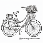 Delicate Victorian Lady's Bike Coloring Pages 1