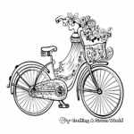 Delicate Victorian Lady's Bike Coloring Pages 2