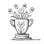 Delicate World's Best Mom Trophy Coloring Pages 1