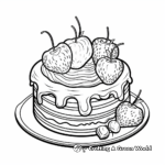 Delicious Cake Coloring Pages 1