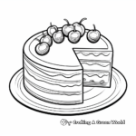 Delicious Cake Coloring Pages 2