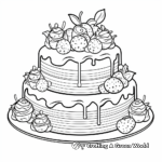 Delicious Cake Coloring Pages 3