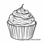 Delicious Chocolate Cupcake Coloring Sheets 3