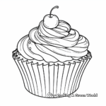 Delicious Chocolate Cupcake Coloring Sheets 4