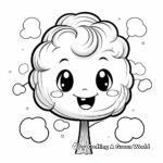 Delicious Cotton Candy Coloring Pages 1