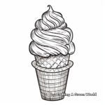 Delicious Ice Cream Cone Coloring Pages 1