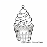 Delicious Ice Cream Cone Coloring Pages 2