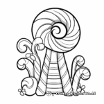 Delicious Striped Candy Cane Coloring Pages 3
