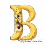 Delightful 'B' for Banana Coloring Pages 1