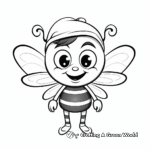 Delightful Cartoon Bee Coloring Pages 2