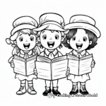 Delightful Christmas Carolers Coloring Pages 2