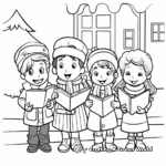 Delightful Christmas Carolers Coloring Pages 3