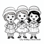 Delightful Christmas Carolers Coloring Pages 4