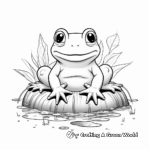 Delightful Mushroom Frog Coloring Pages 3