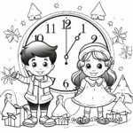 Delightful New Year's Countdown Coloring Pages 2