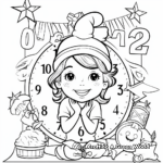 Delightful New Year's Countdown Coloring Pages 3