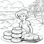 Delightful Pita Bread: Mediterranean-Scene Coloring Pages 1