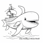 Delightful Rainbow Whale Coloring Pages 1
