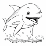 Delightful Rainbow Whale Coloring Pages 2