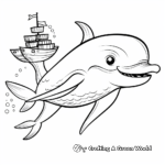 Delightful Rainbow Whale Coloring Pages 4