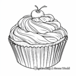 Delightful Red Velvet Cupcake Coloring Pages 1